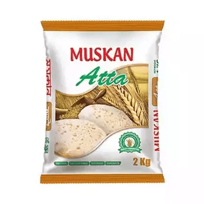 SobPai Muskan Flour (Atta) 2 kg product packaging