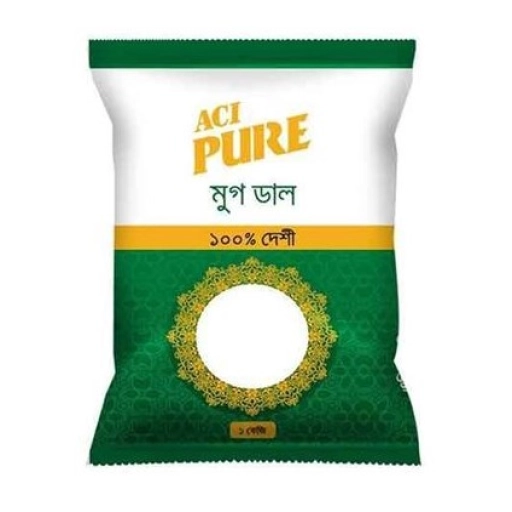 Front view of Aci Pure Mung Dal 1kg packaging