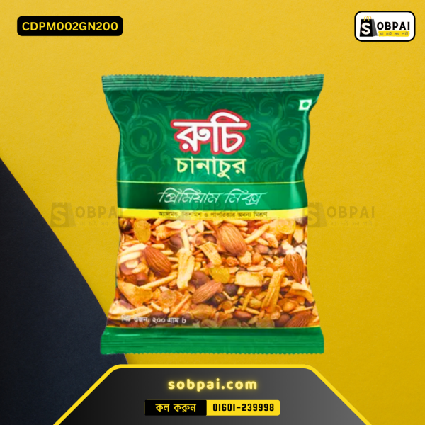 Ruchi Premium Mix Chanachur with paprika flavor and crunchy ingredients