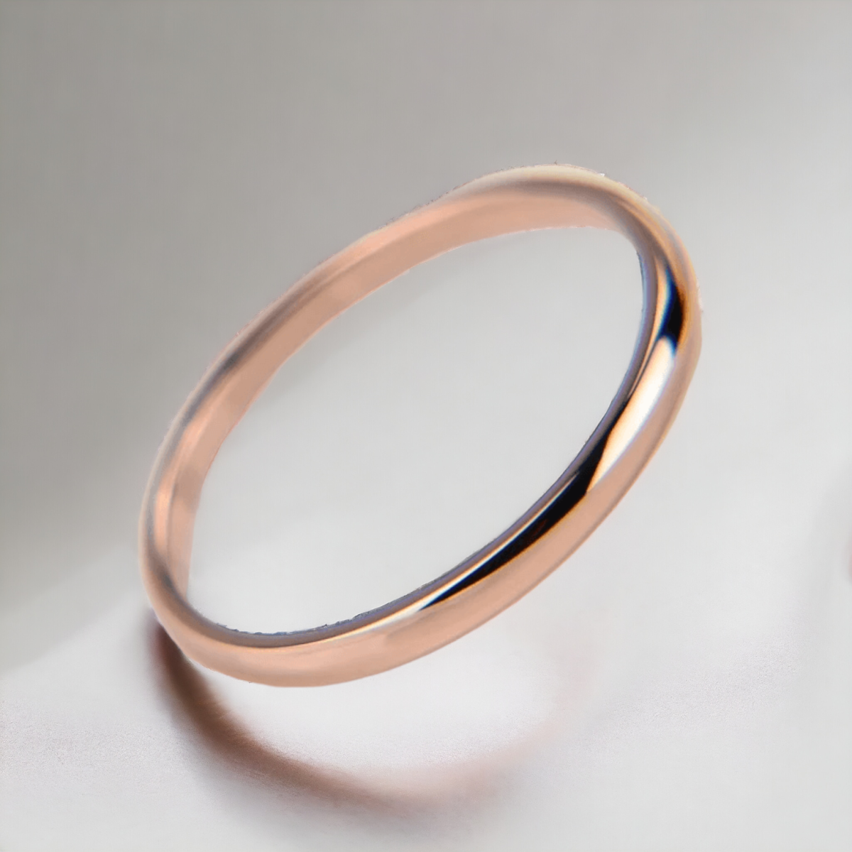 "Elegant rose gold plated titanium steel couple ring by SobPai"