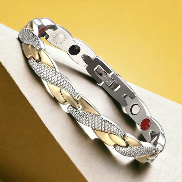 Front view of SobPai Therapeutic Energy Healing Magnetic Bracelet