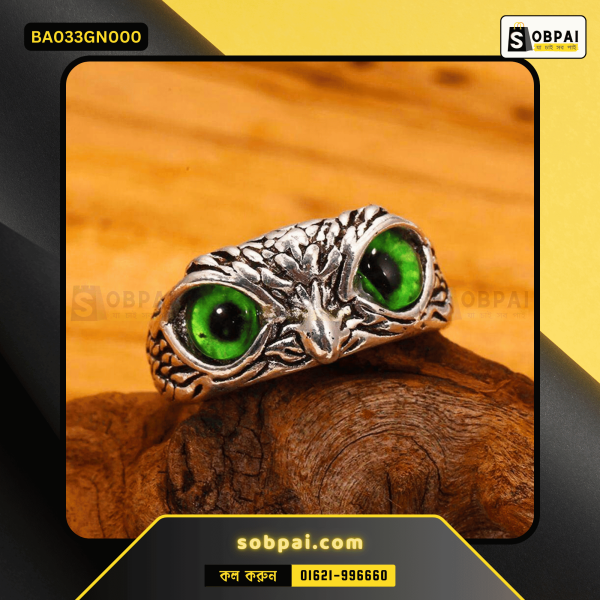 SobPai owl ring with animal-inspired design