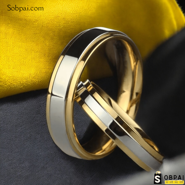 silver stainless steel wedding ring 4mm width by SobPai