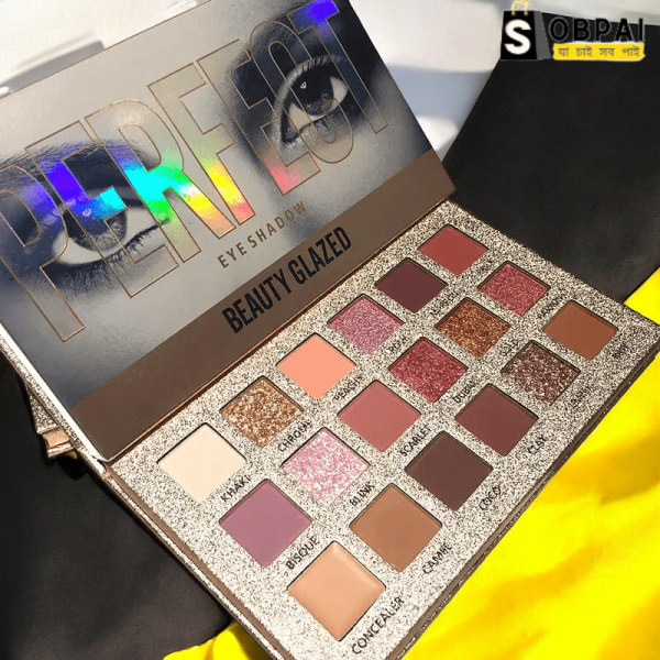 SobPai Beauty Geglazuurd 18 Color Glitter Matte Eyeshadow Palette