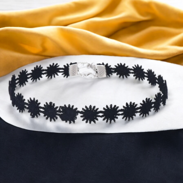 Gothic Tattoo Choker Necklace by SobPai in Black