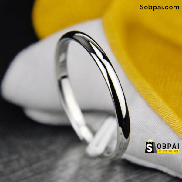 SobPai silver color ring for women side profile