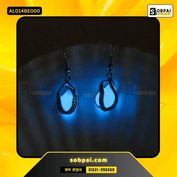 Luminous drop earrings with glowing charm for women’s fashion.