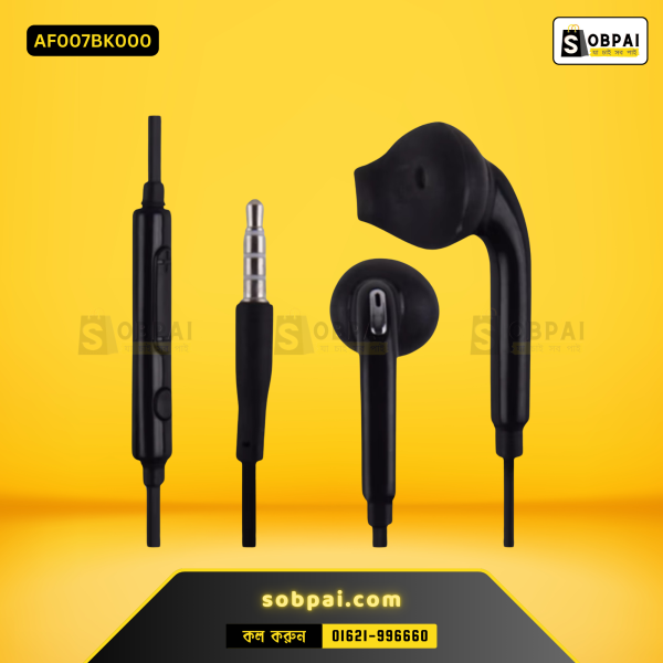 In-ear wired headphones with 3.5mm jack and built-in mic for Samsung and Xiaomi