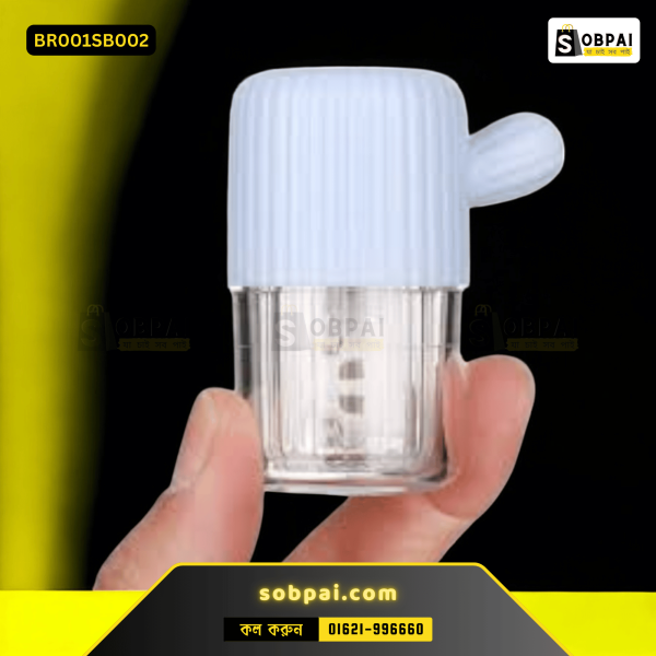 Portable plastic contact lens cleaner for effective and safe cleaning.