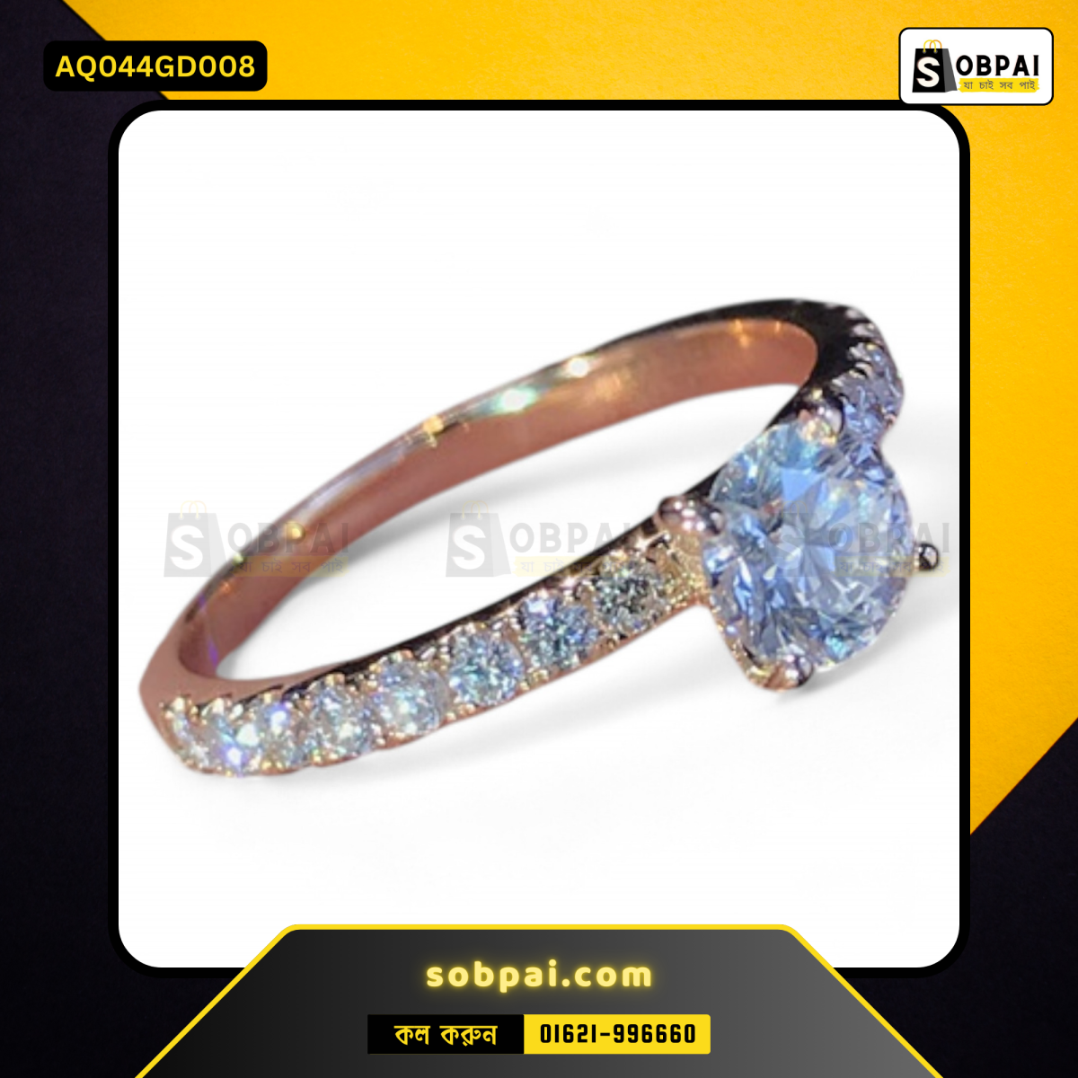 Trendy crystal finger ring designed for special occasions and daily wear.