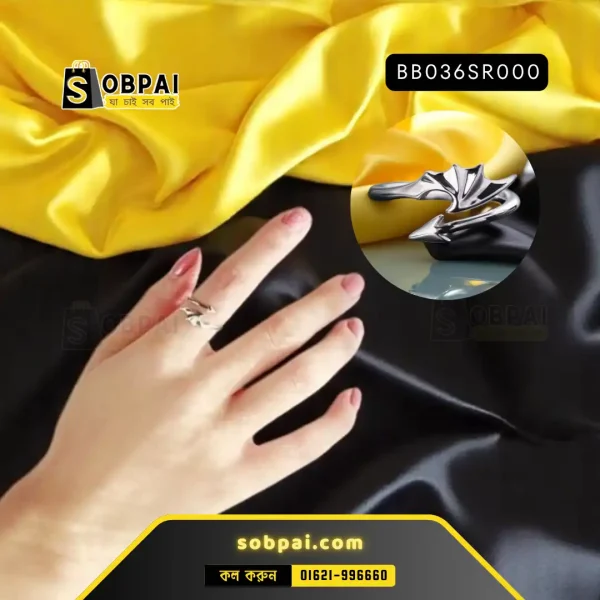 Angel and devil wing silver couple rings for men and women
