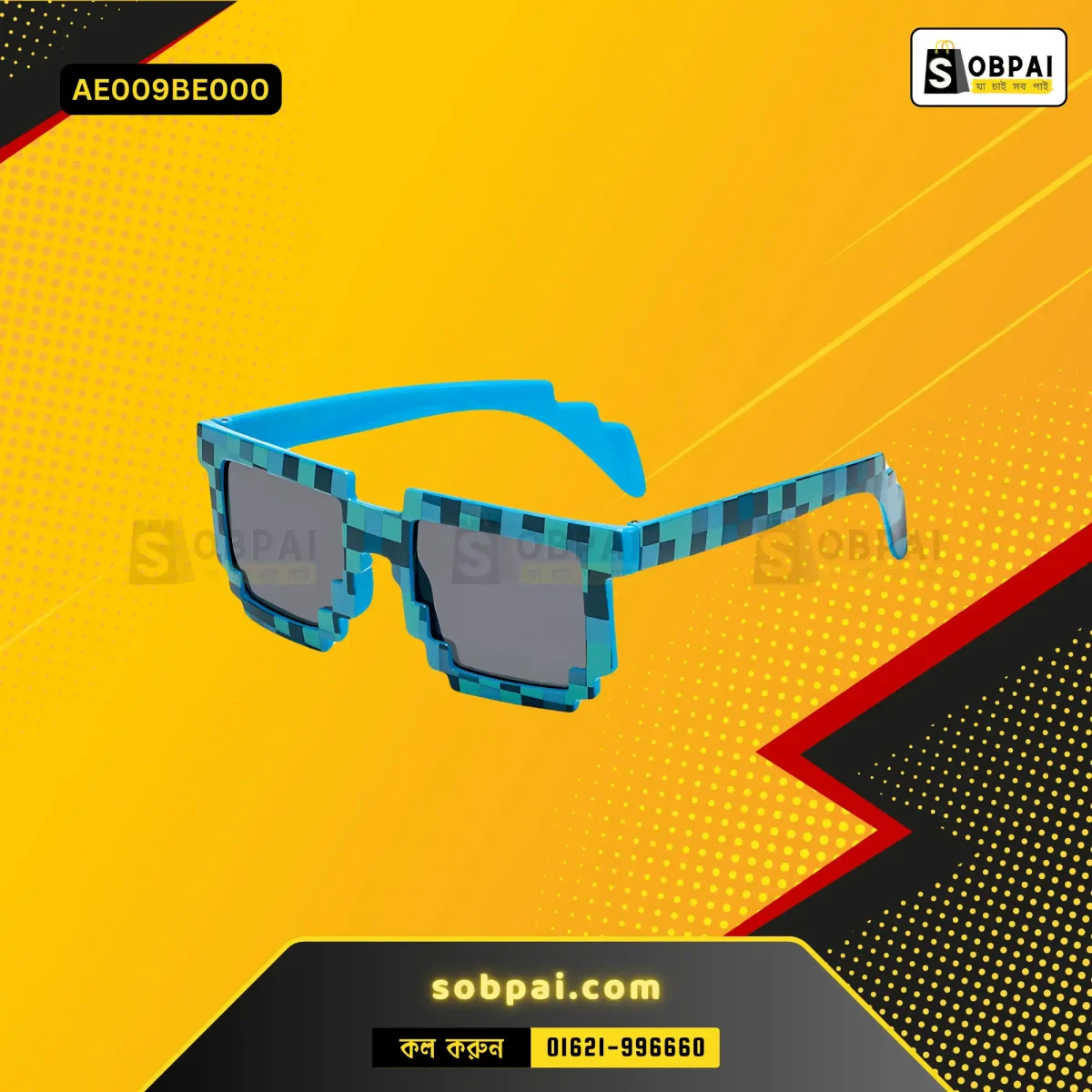 Blue light-tinted retro sunglasses for adults