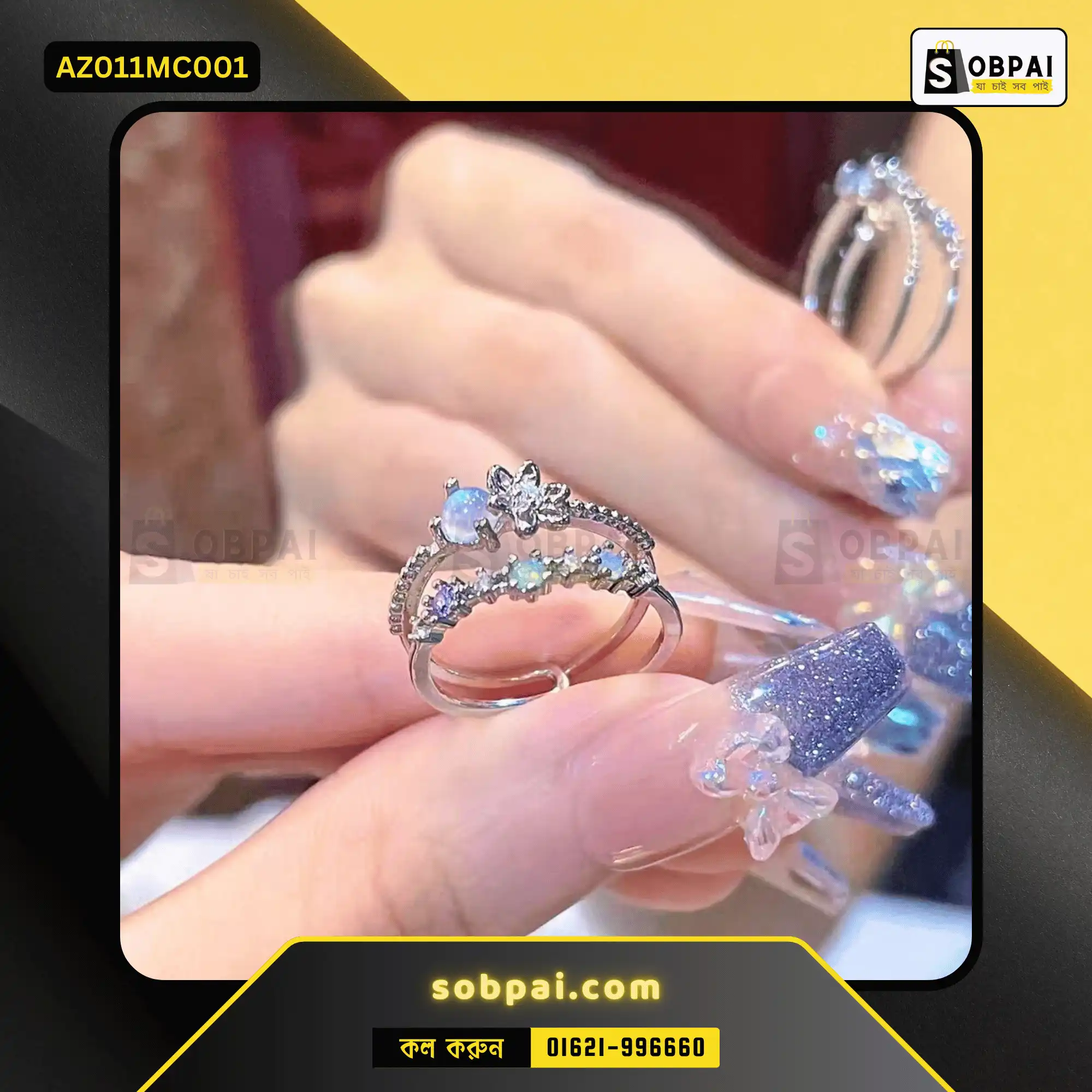 Trendy Multi-Color Opal Ring For Women