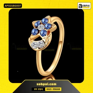 Elegant Crystal Star Stainless Steel Ring