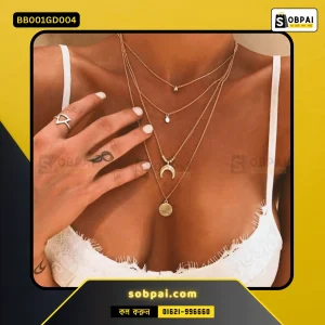 Elegant Moon Charm Necklace for Women - (GOLD)