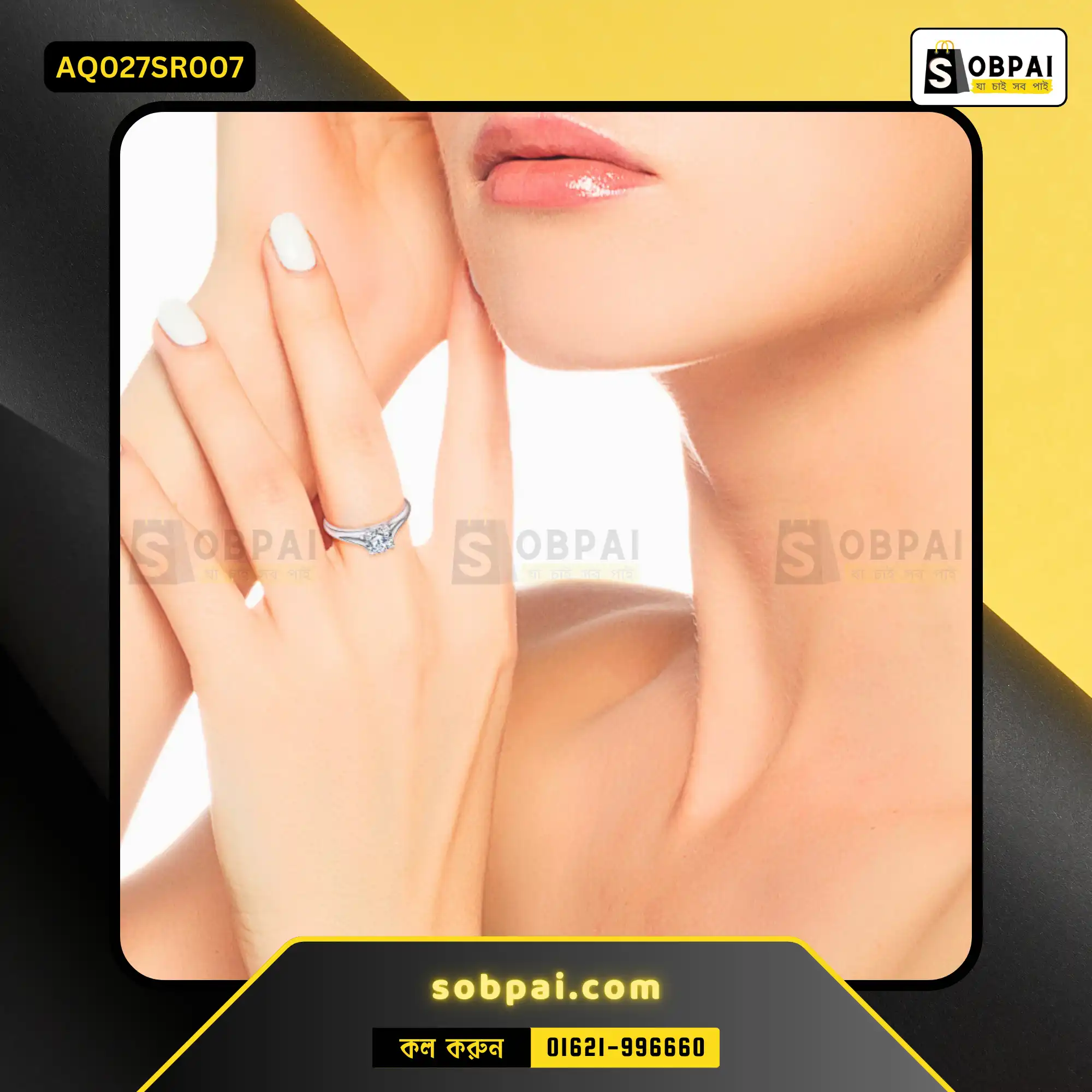 Elegant Crystal Stainless Steel Women?s Rings (Silver - 7) - Image 2