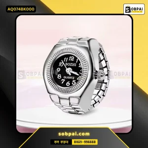 Unique Quartz Ring Watch for All - Round Black