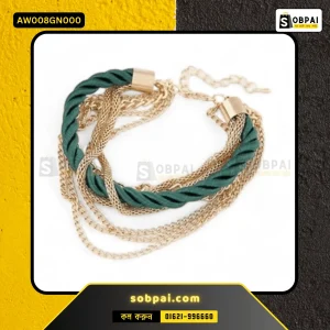 Trendy Multilayer Chain Bracelet for Women - Green