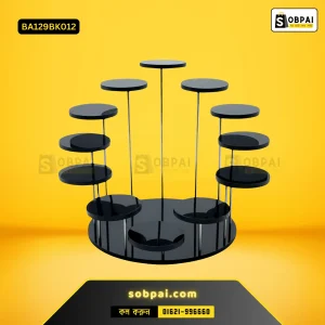 12-Layer Rotating Display Cake Stand- Black