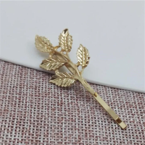 Elegant Olive Branch Leaves Pearl Metal Hair Clip - SobPai | Fashionable Headdress Accessories for Women