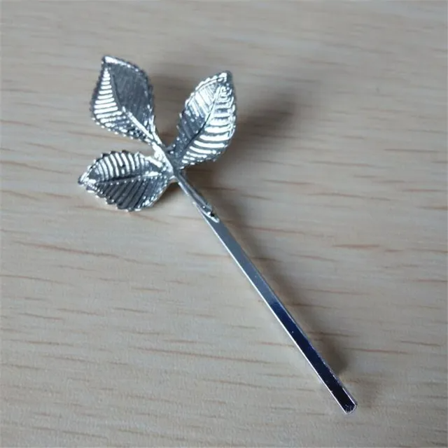 Elegant Olive Branch Leaves Pearl Metal Hair Clip - SobPai | Fashionable Headdress Accessories for Women - Image 2