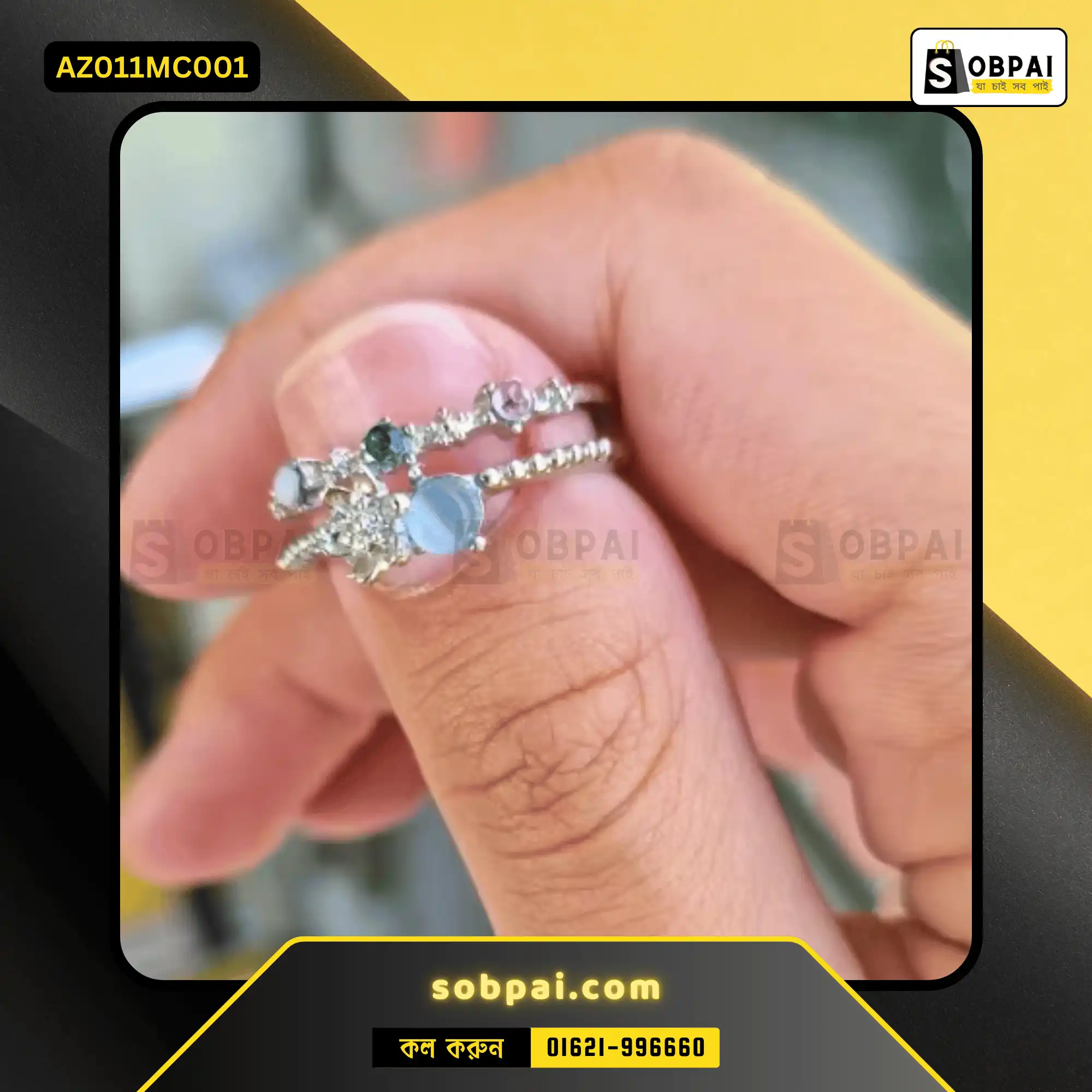 Trendy Multi-Color Opal Ring For Women - Image 2