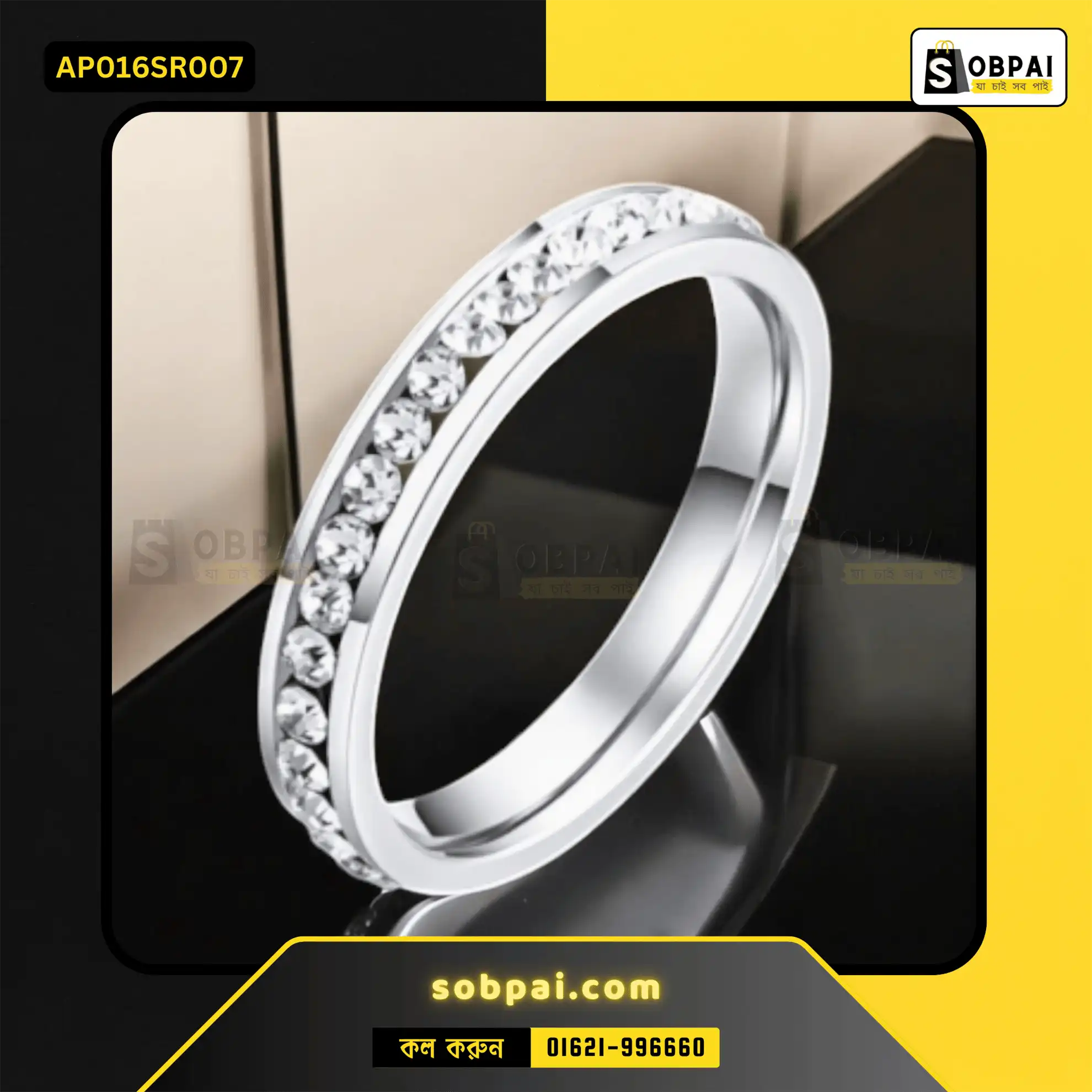 Elegant Stainless Steel CZ Rings for Women - Image 2