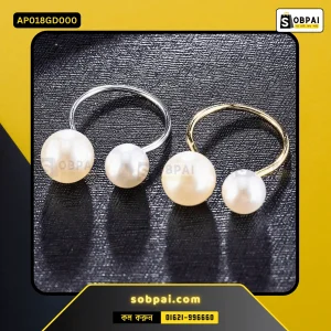 Adjustable Open Rings with Simulated Pearls