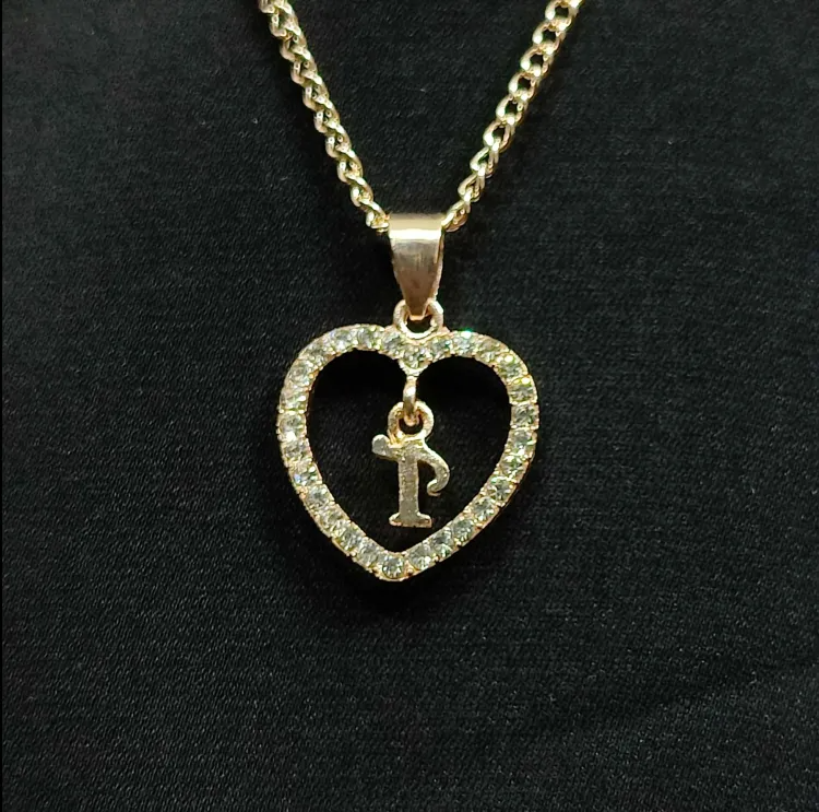 Elegant Letter T Alphabet Pendant with Chain Necklace - Rose Gold Zircon Love Necklace for Women, 43+6cm Link Chain, Mood Tracker, Ideal for Parties - Image 2