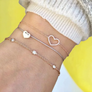 SobPai Bohemian Stone Beads Chains Bracelet Set for Women, Metal Heart Round Tassel Charm Bangles, 4pcs Fashion Jewelry Set, Multiple Colors Available