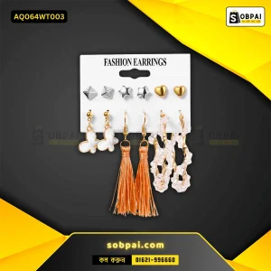 Vintage Geometric Acrylic Earrings for Women - White