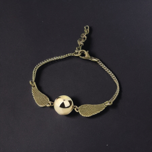 Unisex Magic Academy Wing Pendant Bracelet Bangle Jewelry Accessory ? Durable Alloy with Angel Wing Design, Perfect Gift for Special Occasions, Adjustable Length 25.5 cm ? SobPai