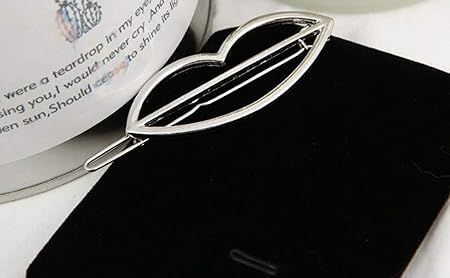 SobPai Elegant Geometric Heart Silver Hair Pin for Women - Durable Alloy Snap Clip, Perfect for Wedding, Prom, and Daily Use - 1pc - Image 2