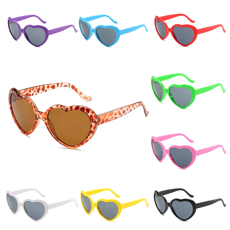 SobPai Heart-Shaped Sunglasses - Trendy & Fun Shades for Every Occasion | Available in White, Black, Red, Pink, Rose, Leopard Print | Perfect for Driving, Parties, Traveling & More - Image 3