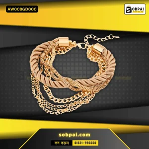 Trendy Multilayer Chain Bracelet for Women - Gold