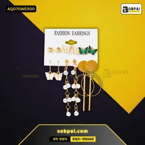 Stylish Butterfly Drop Earrings for Women -  White