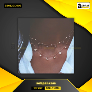 Bohemian Multi-Layer Moon Star Necklace - GOLD