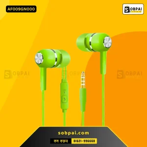 High-Quality Wired Sport Headphones with Mic(Green)