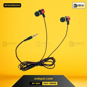 Wired Stereo Headphone with Braided Cable(Red)