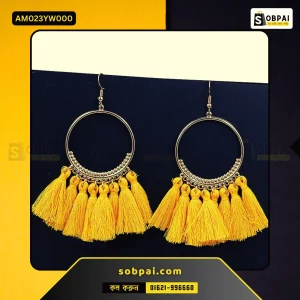 Stylish Tassel Drop Earrings for Women (Yellow)