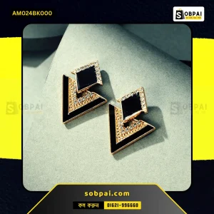 Stylish Triangle Earrings for Women (Black)