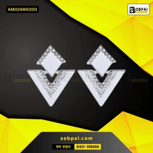 Stylish Triangle Earrings for Women (White)