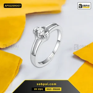 Stylish Crystal Ring for Women in BD (Silver -7)