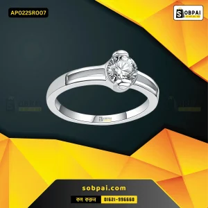 Stylish Crystal Ring for Women in BD (Silver -7)