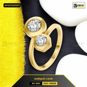 Elegant Gold Plated Finger Ring for Women (Gold-7)