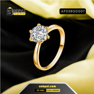 Golden Metal American Diamond Adjustable Finger Ring for Girls - Fashionable Zinc Alloy and Cubic Zirconia Jewelry, Perfect for Weddings and Special Occasions