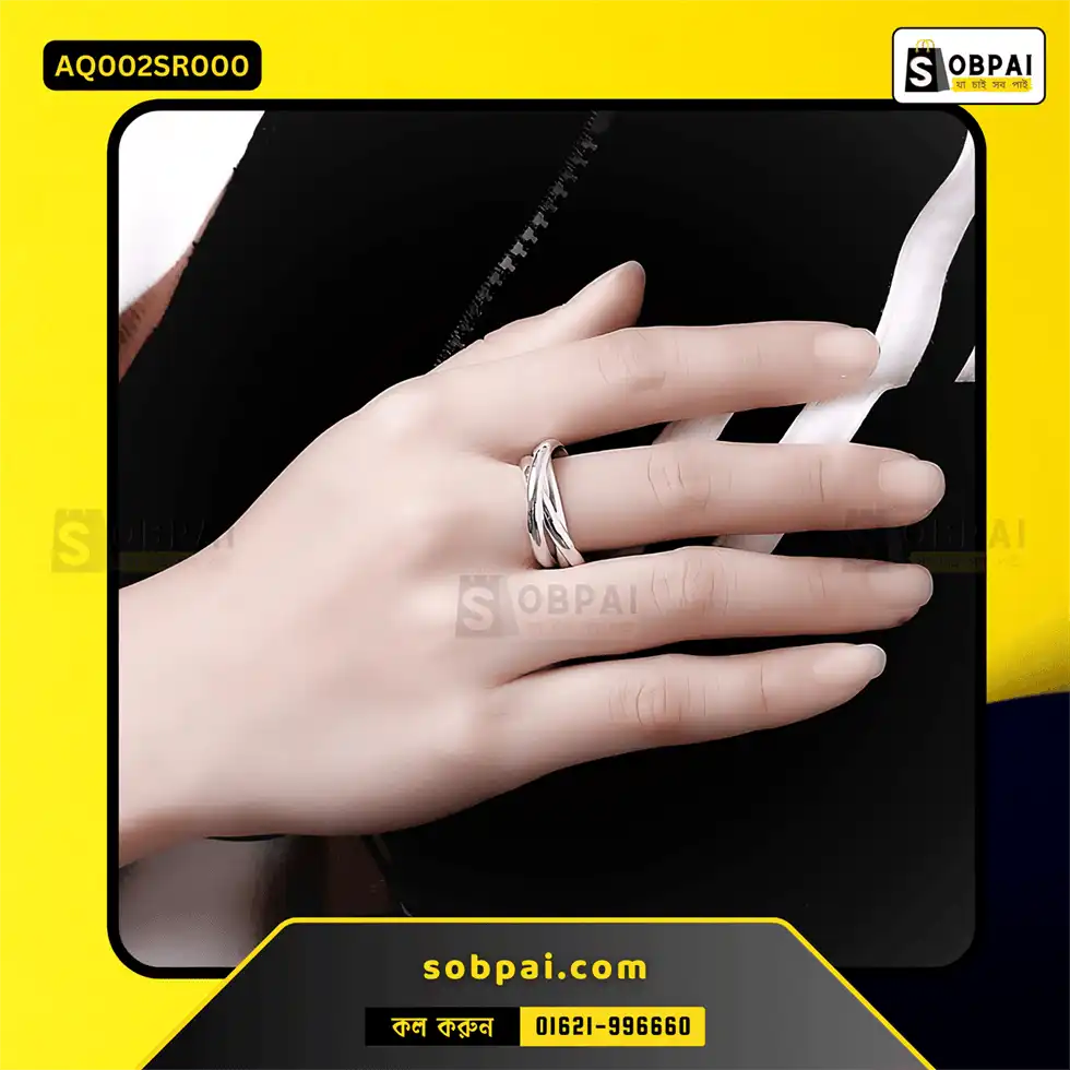 Elegant Sterling Silver Finger Rings for Women (Silver) - Image 3