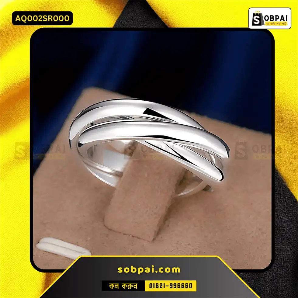 Elegant Sterling Silver Finger Rings for Women (Silver) - Image 2