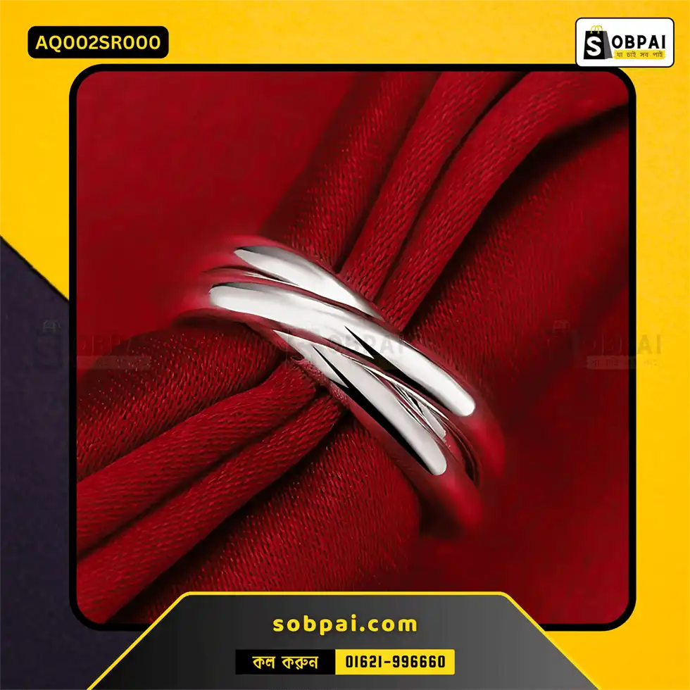 Elegant Sterling Silver Finger Rings for Women (Silver) - Image 4