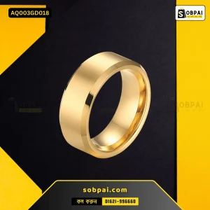 Gold Titanium Ring for Men BD - 18